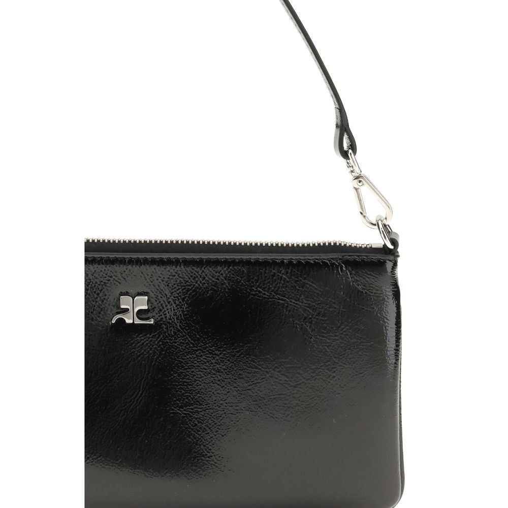 Courrèges Black Cowhide Shoulder Bag