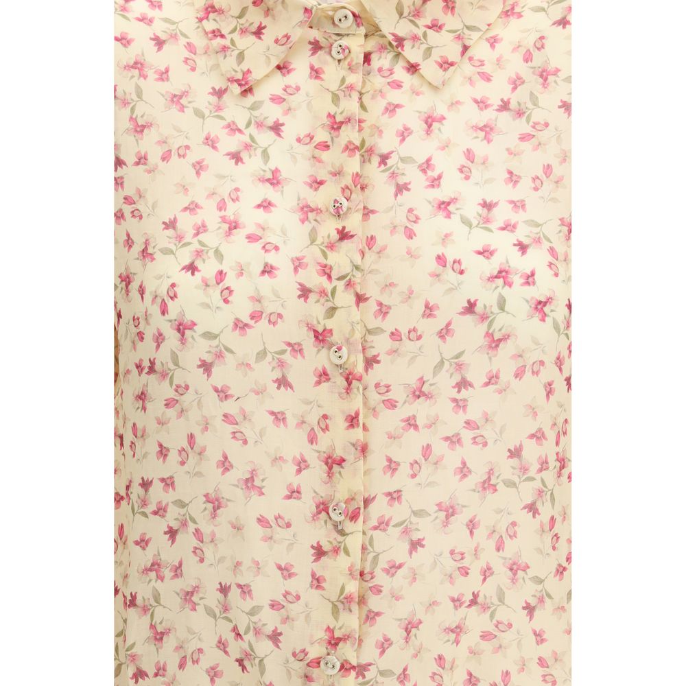 Kristina Ti Multicolor Ramie Casual Dress