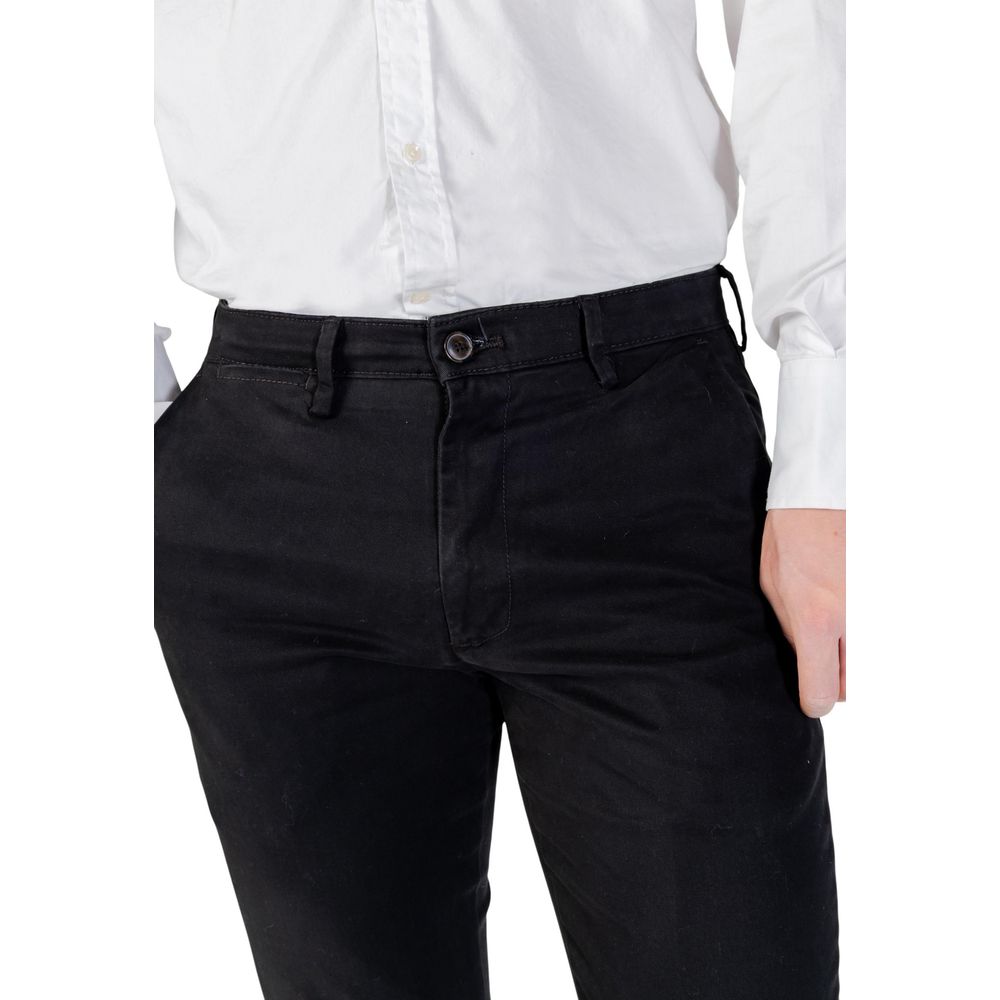 Borghese Black Cotton Skinny Pants
