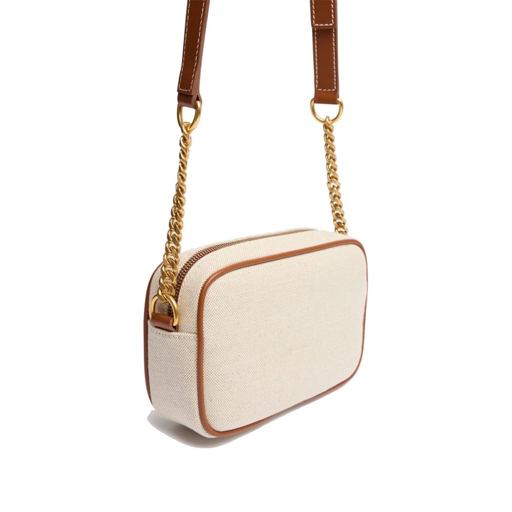 Balmain Brown Cotton Crossbody Bag