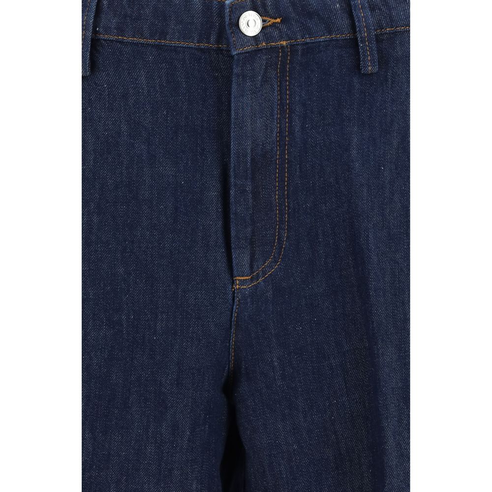7FOR Blue Cotton Bermuda Shorts
