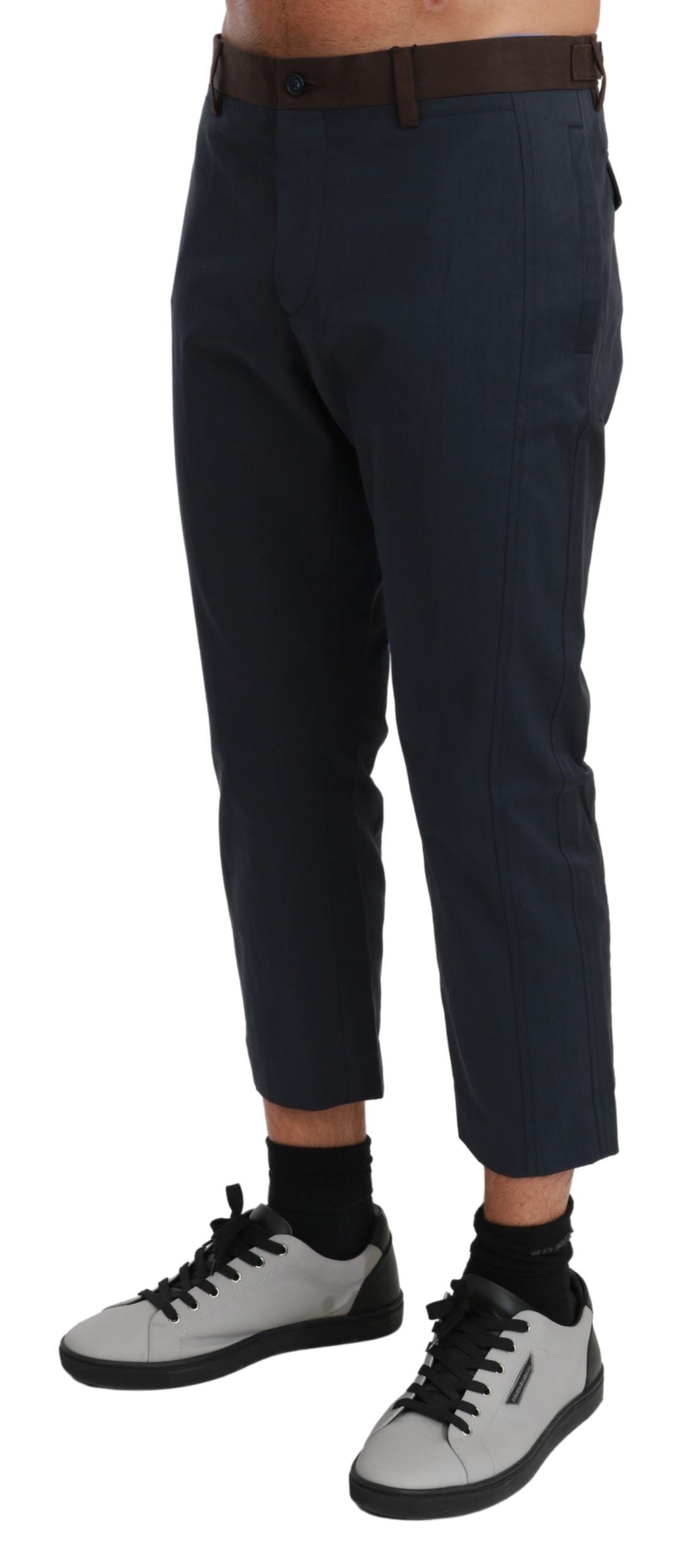 Dolce & Gabbana Braun gestreifte Cropped-Hose