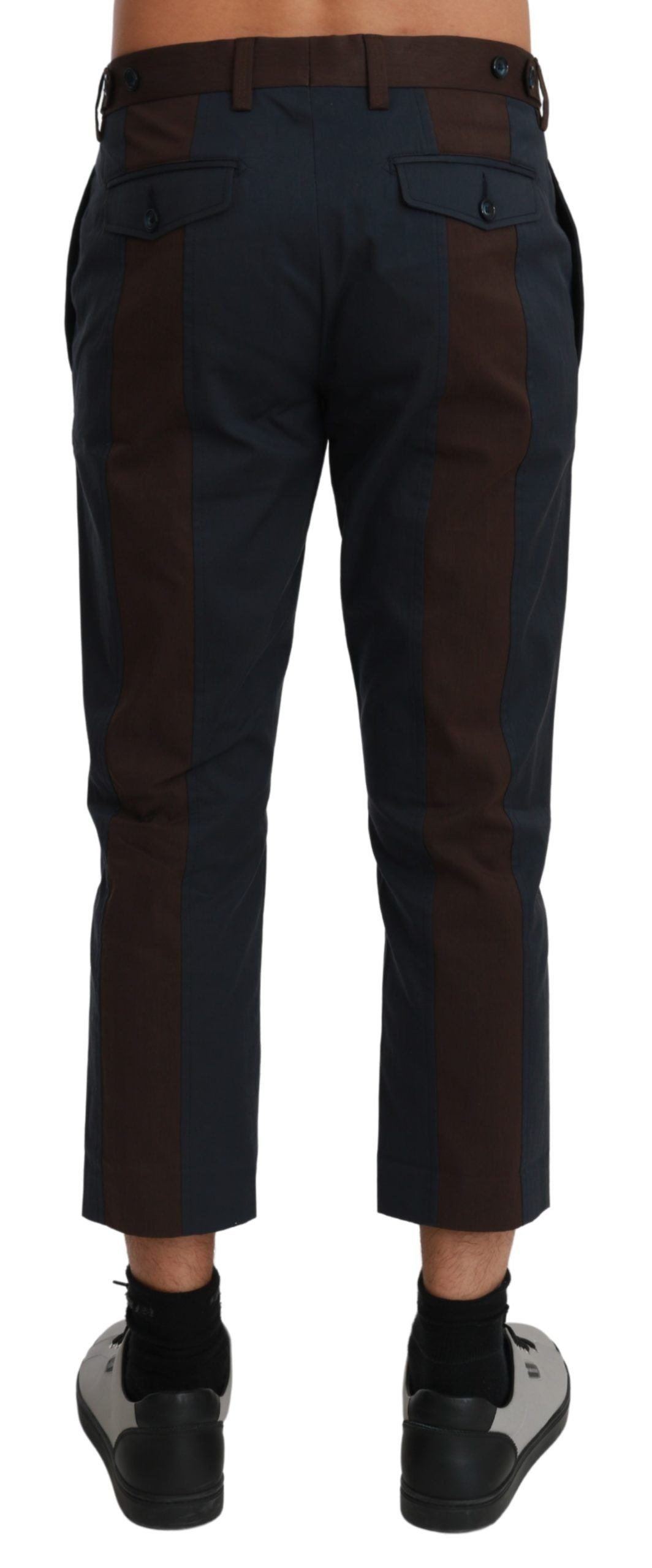 Dolce & Gabbana Braun gestreifte Cropped-Hose