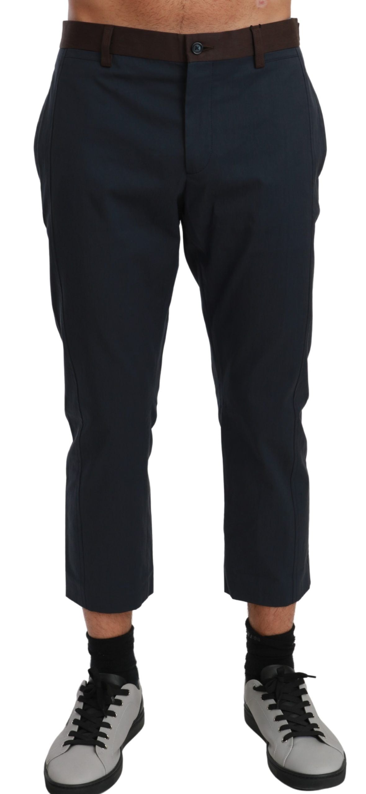 Dolce & Gabbana Braun gestreifte Cropped-Hose