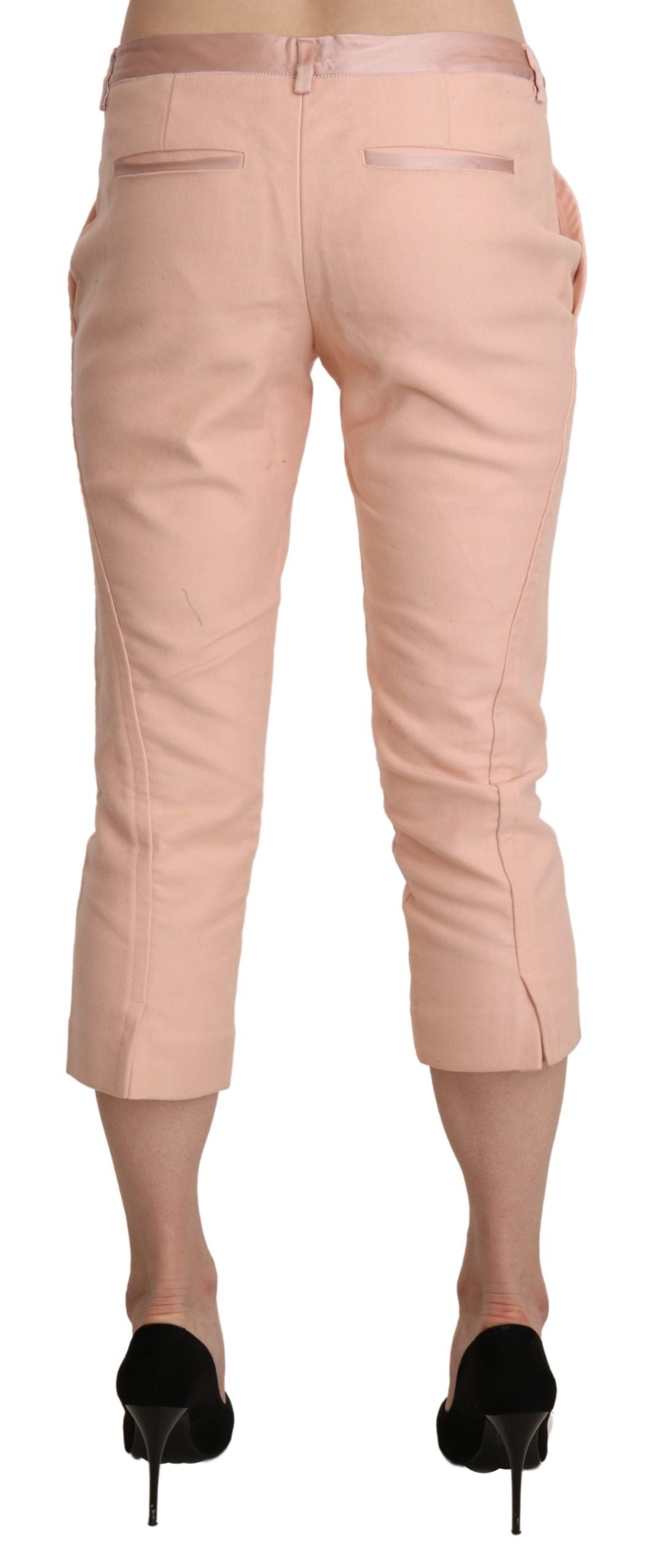 Ermanno Scervino – Enge Caprihose mit niedriger Taille und kurzem Schnitt in Rosa