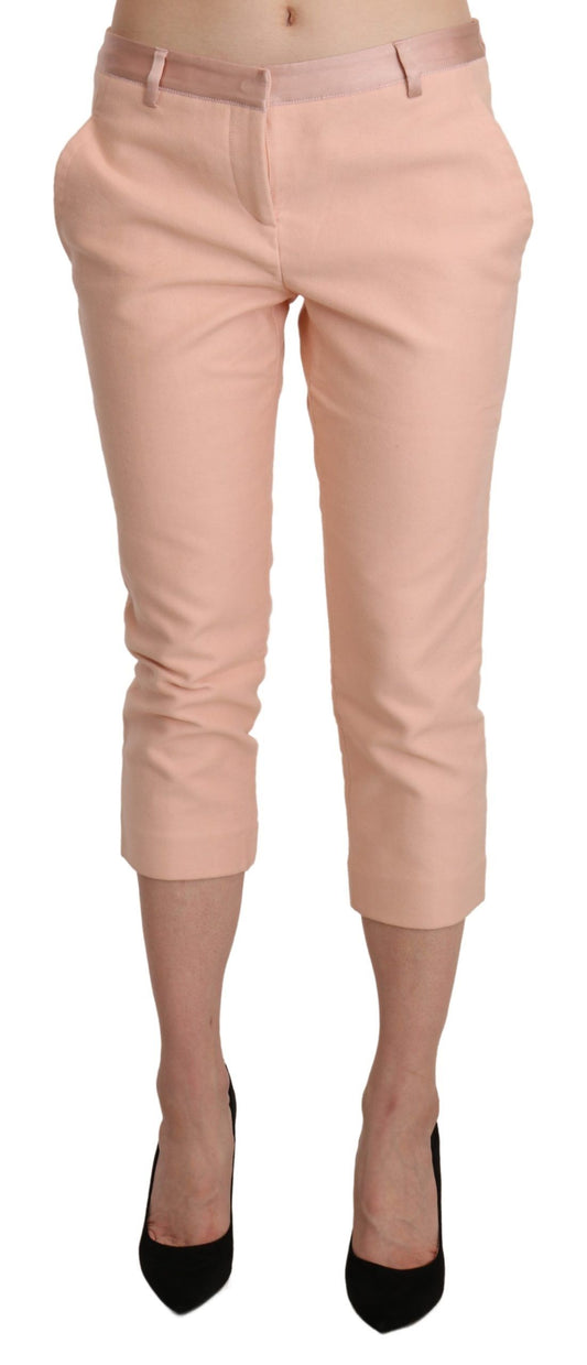 Ermanno Scervino – Enge Caprihose mit niedriger Taille und kurzem Schnitt in Rosa