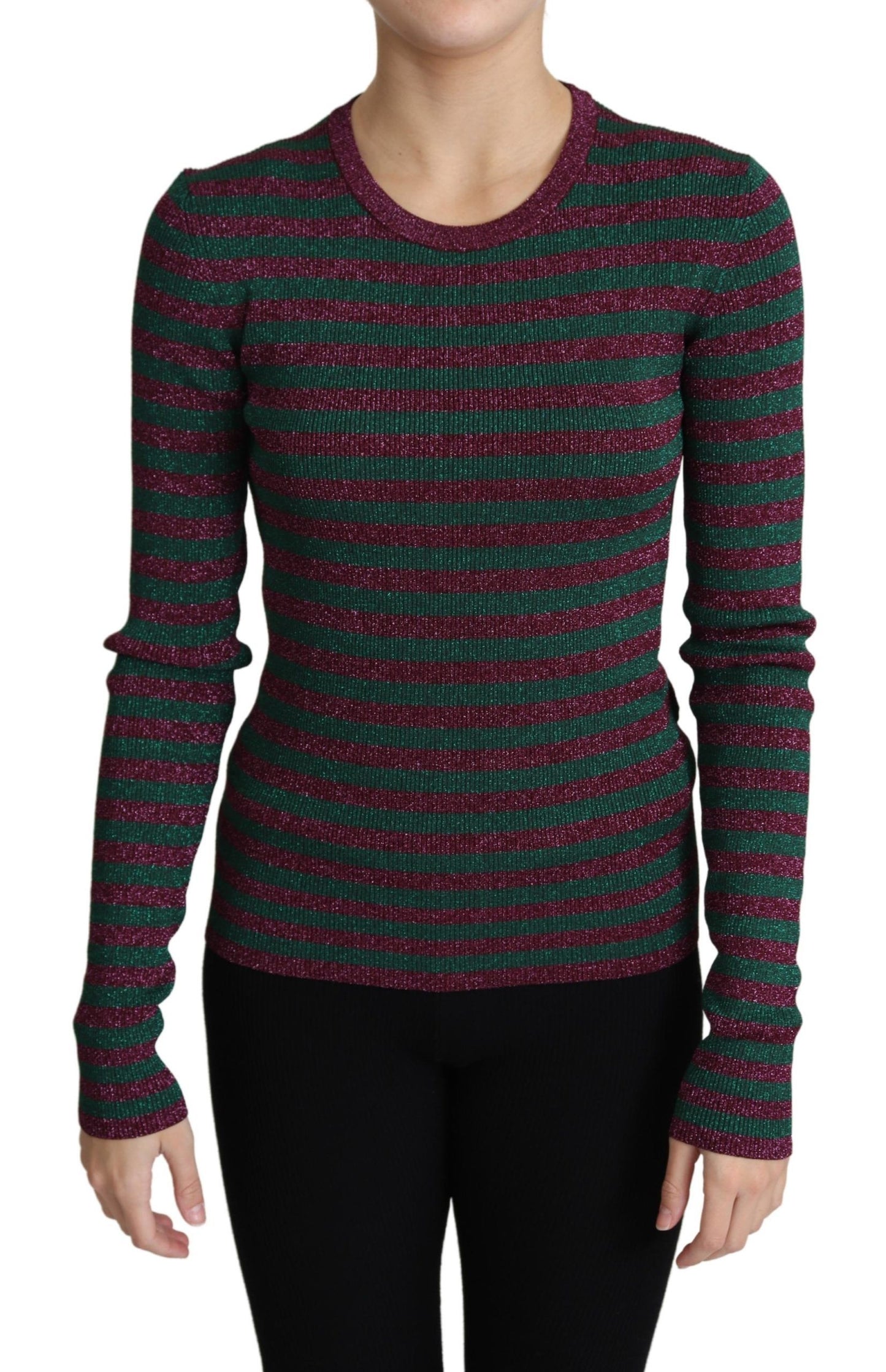 Dolce & Gabbana Pullover mit Rundhalsausschnitt und mehrfarbigen Streifen