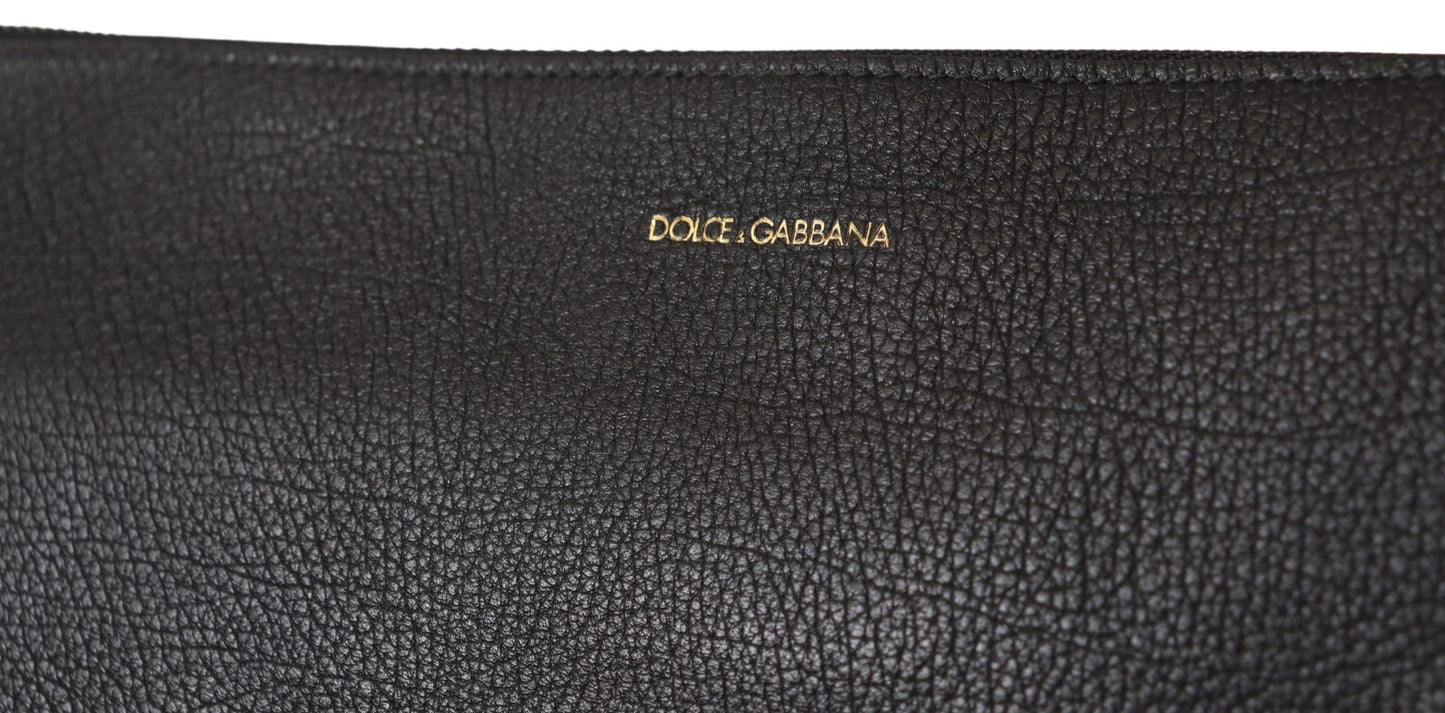 Dolce & Gabbana – Schultertasche Alta Sartoria aus exotischem Leder in Schwarz