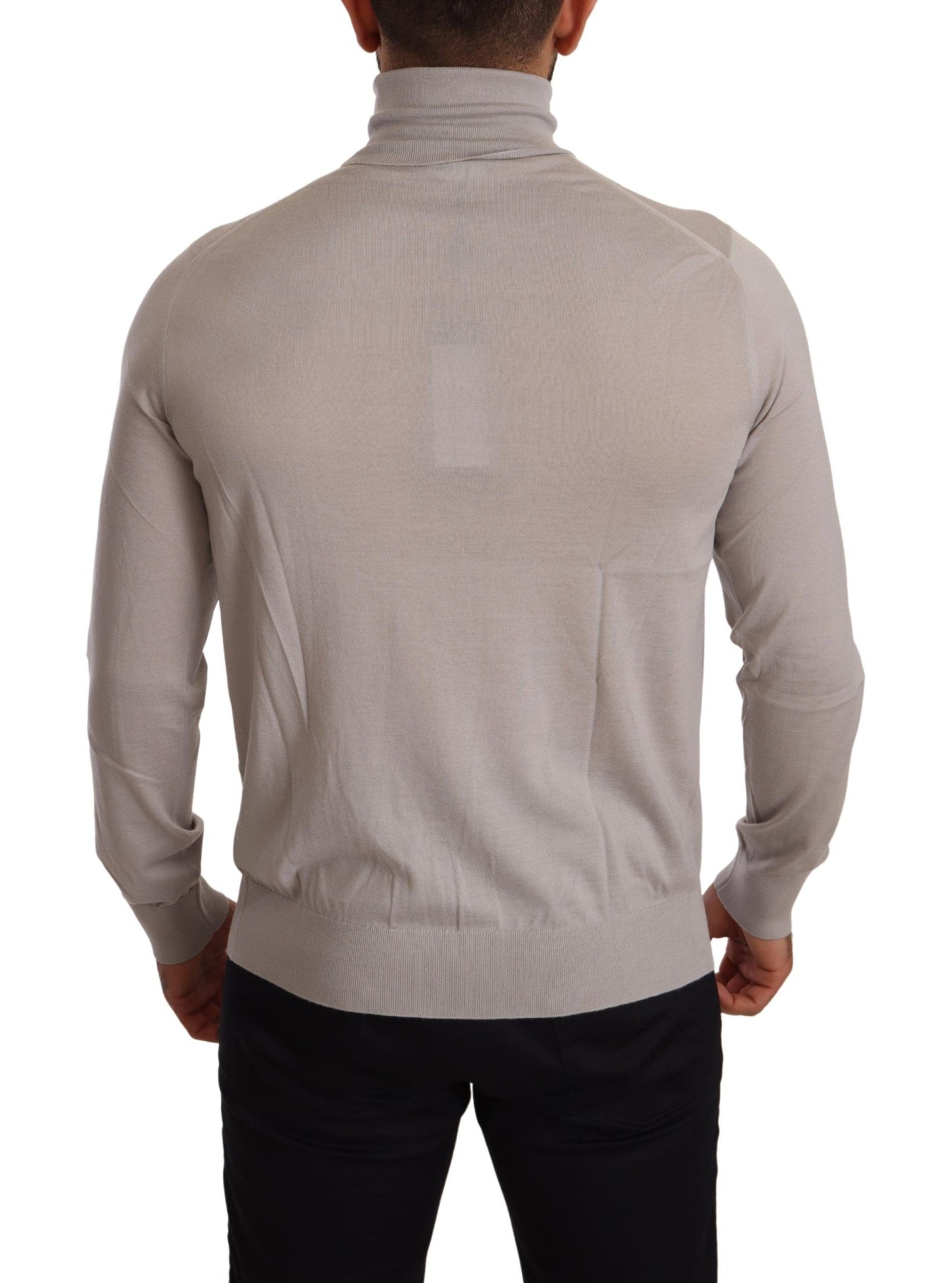 Dolce & Gabbana Grauer Rollkragenpullover aus Kaschmir