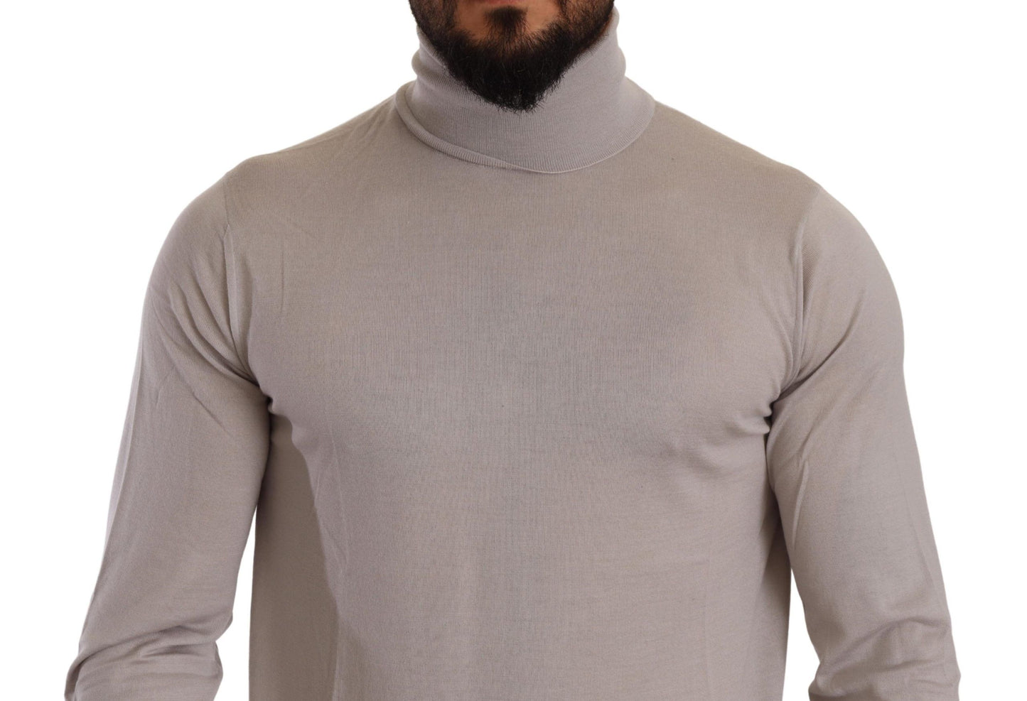 Dolce & Gabbana Grauer Rollkragenpullover aus Kaschmir