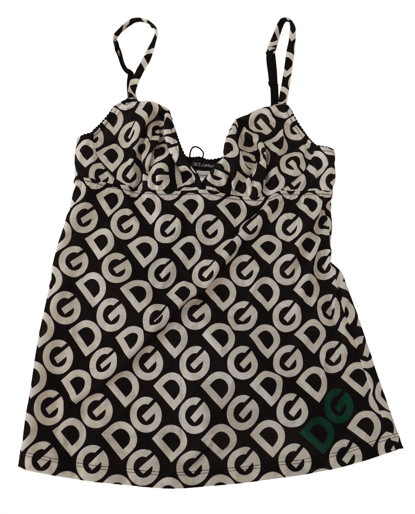 Dolce & Gabbana – Unterhemd mit Logo-Print in Schwarz und Weiß