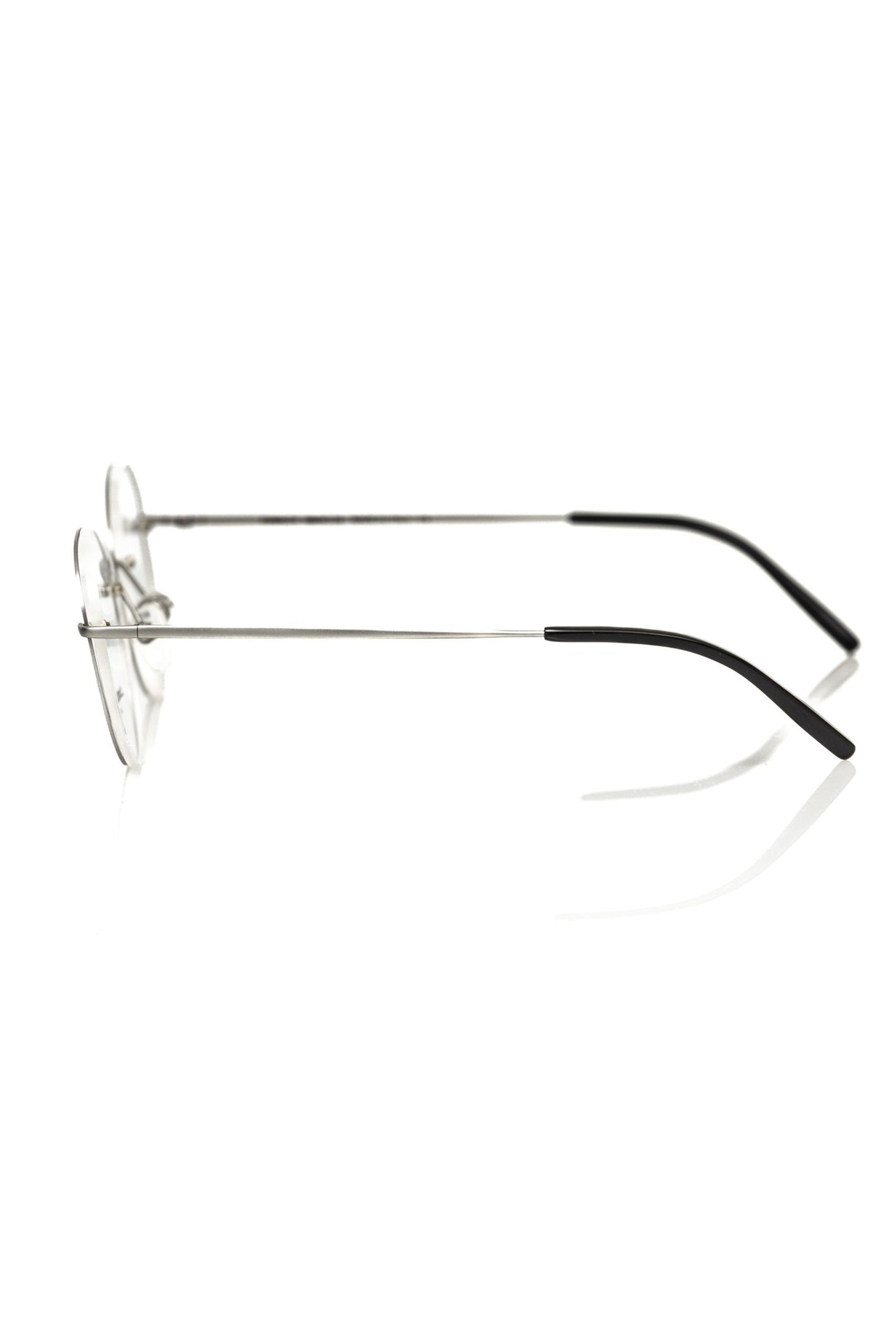 Frankie Morello Silver Metallic Unisex Eyeglass Frame