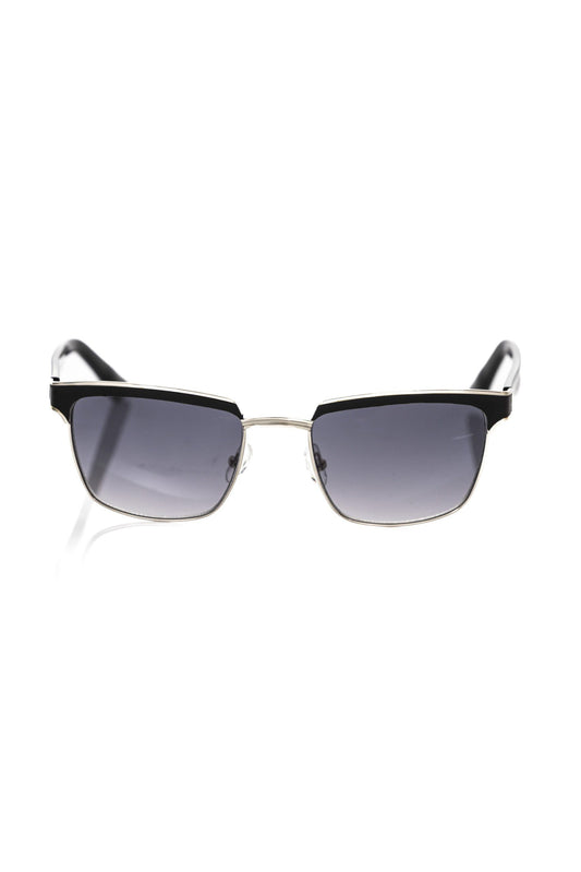 Frankie Morello Herren-Sonnenbrille aus schwarzer Metallicfaser