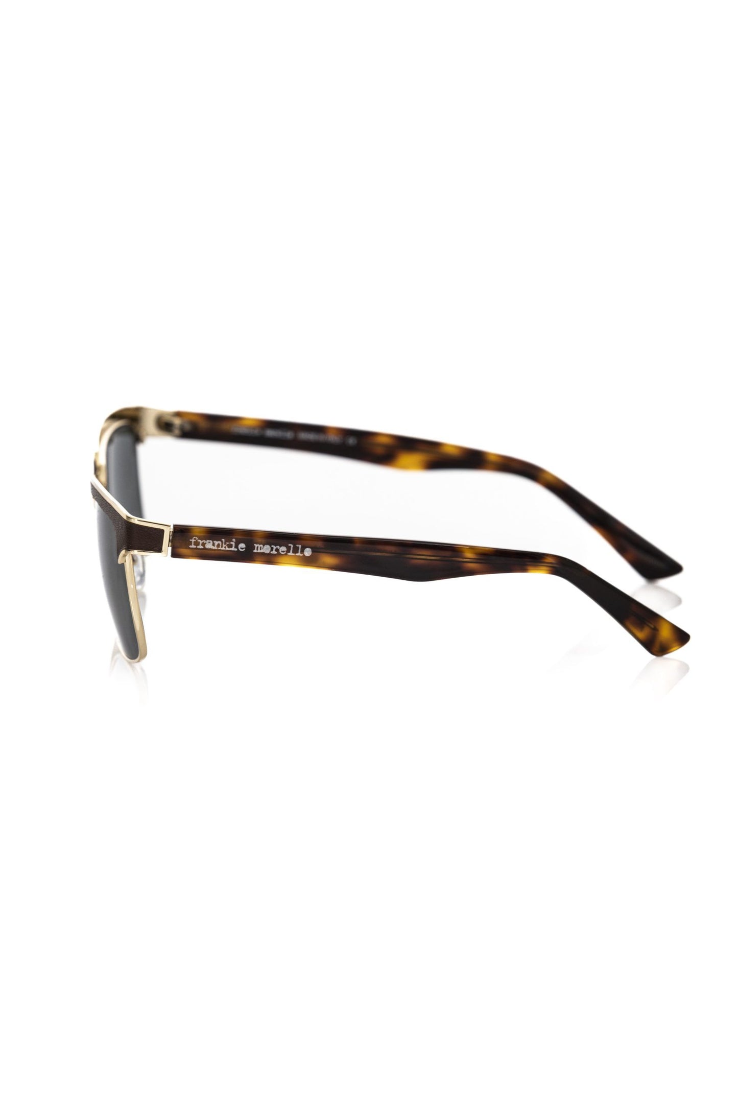 Frankie Morello Brown Metallic Fiber Men's Sunglass