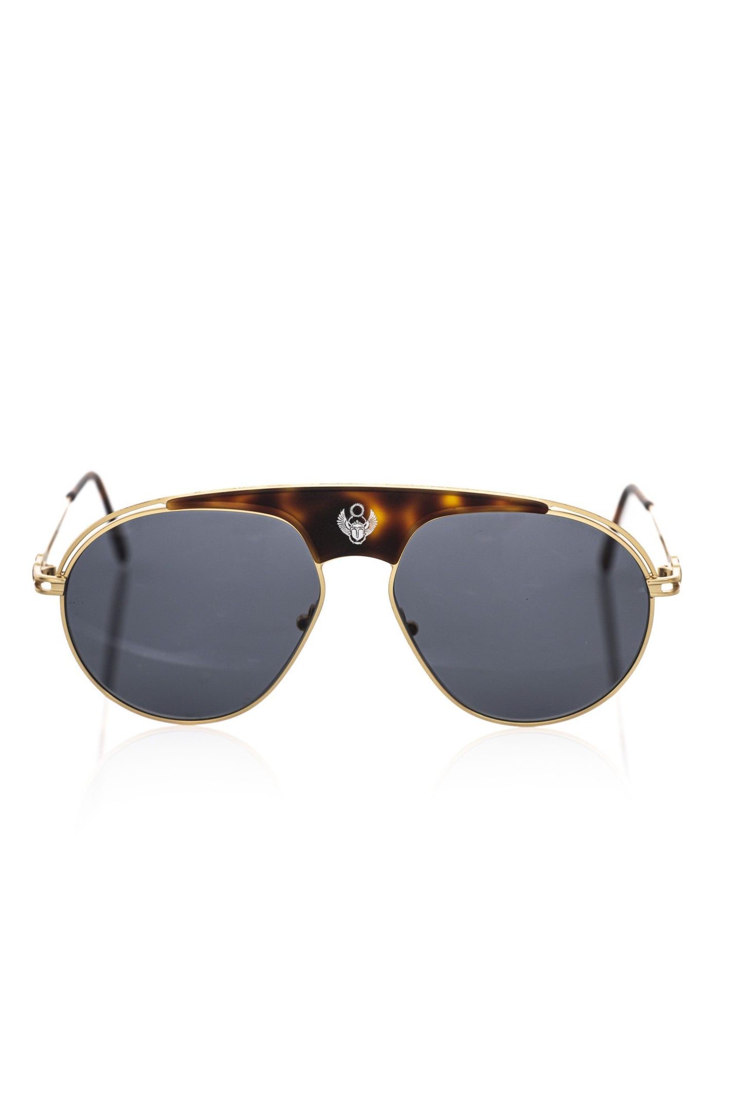 Frankie Morello Brown Metallic Fiber Men Sunglasses
