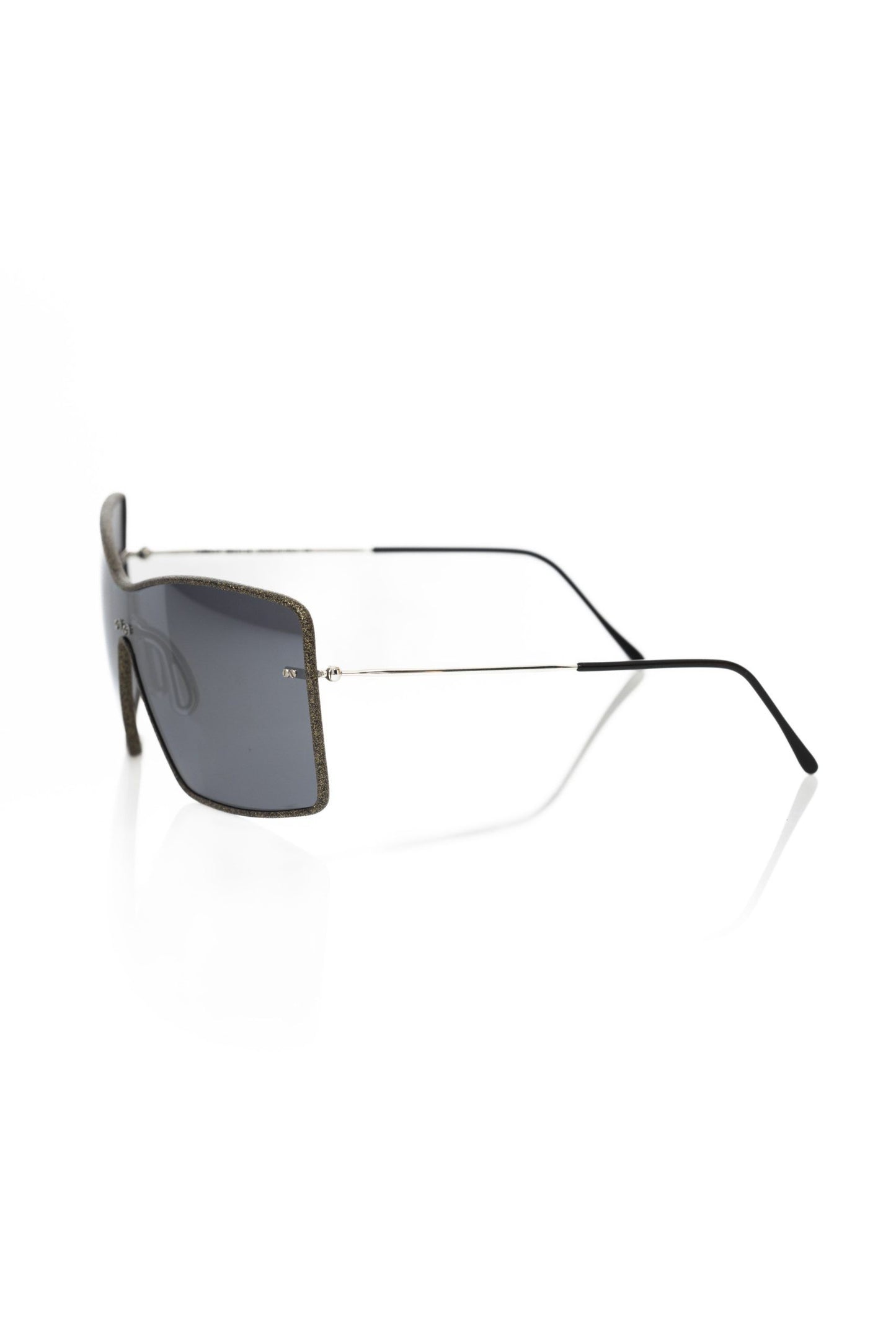 Frankie Morello Black Metallic Fiber Women's Sunglass