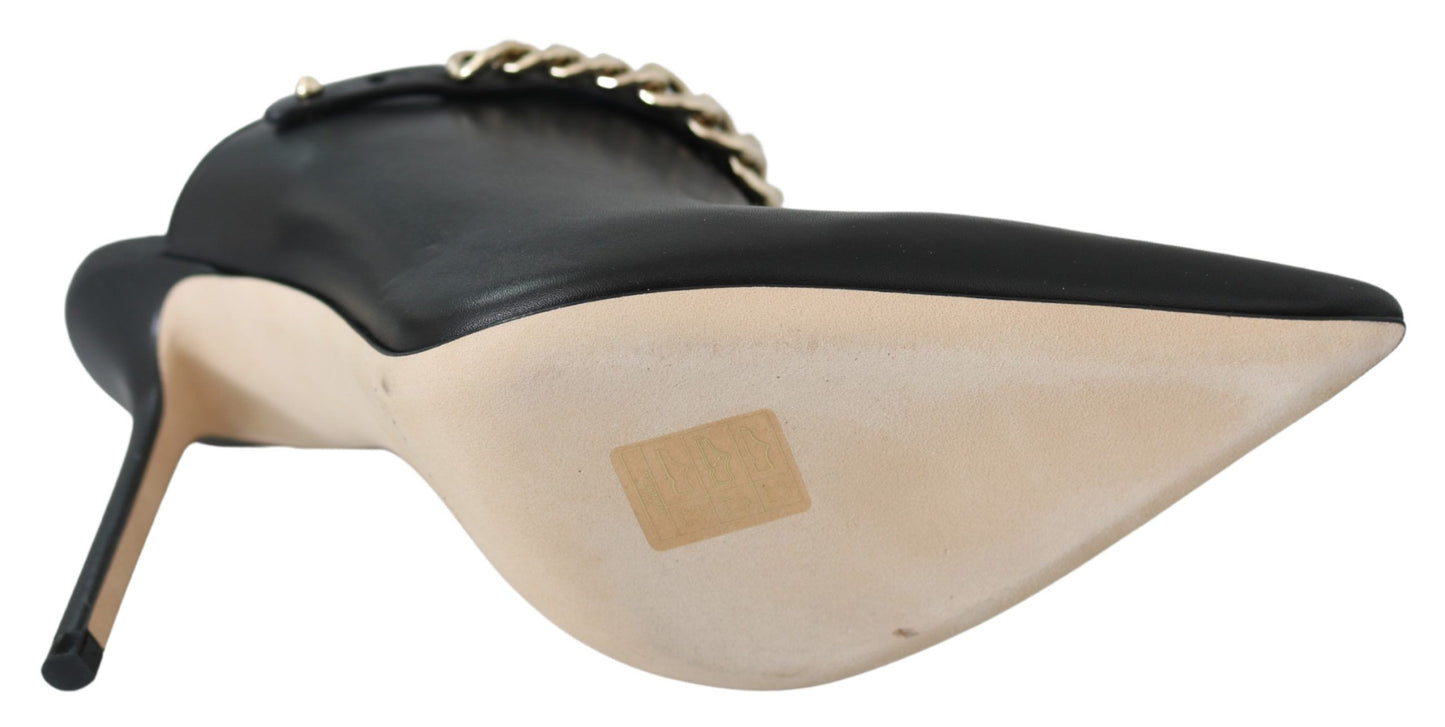 Jimmy Choo Elegante Pumps aus schwarzgoldenem Leder