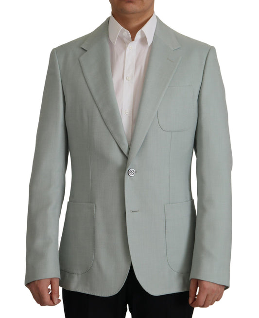 Dolce & Gabbana Hellgrüner Blazer aus Kaschmirseide