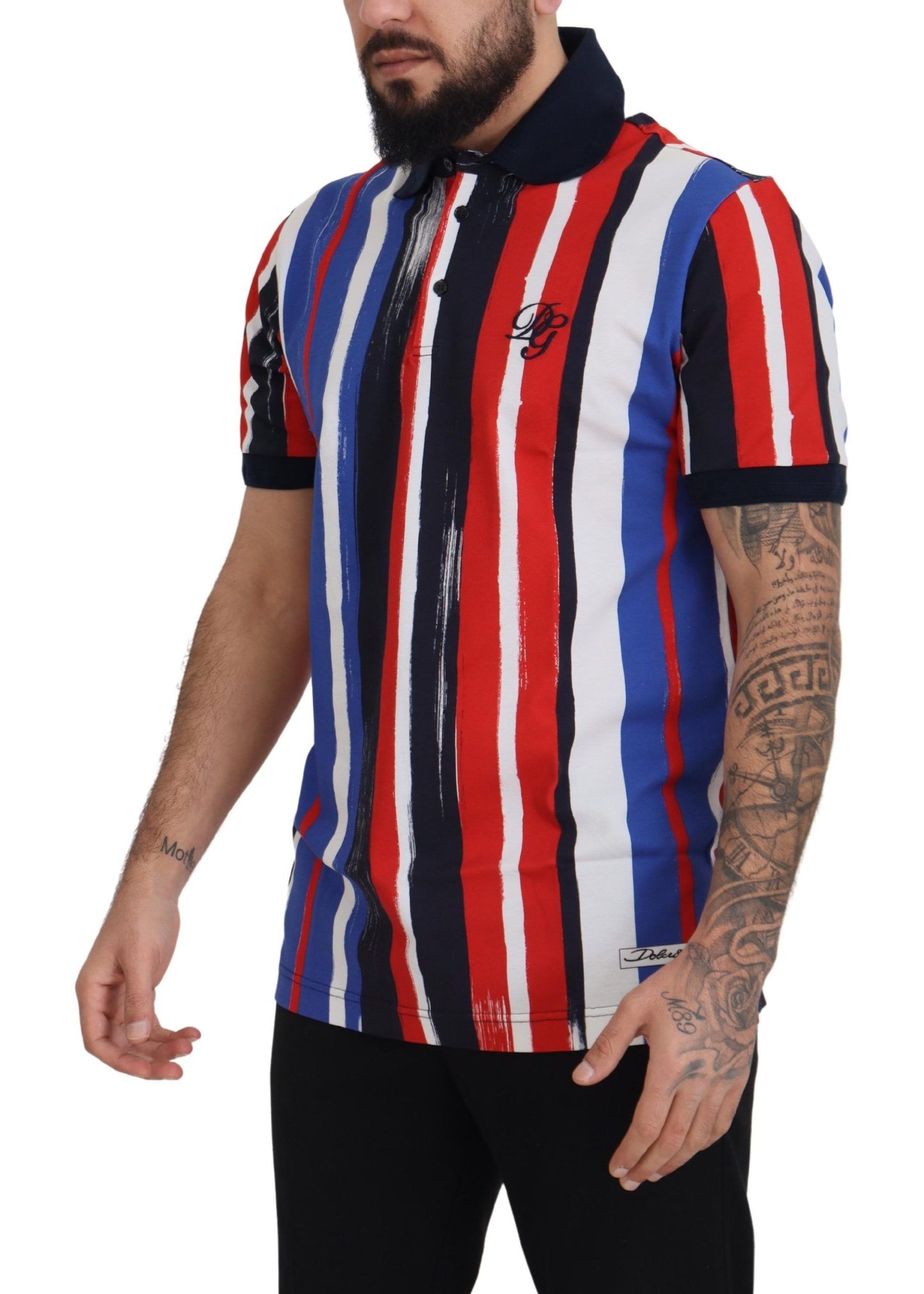 Dolce & Gabbana – Mehrfarbiges Poloshirt aus Baumwolle
