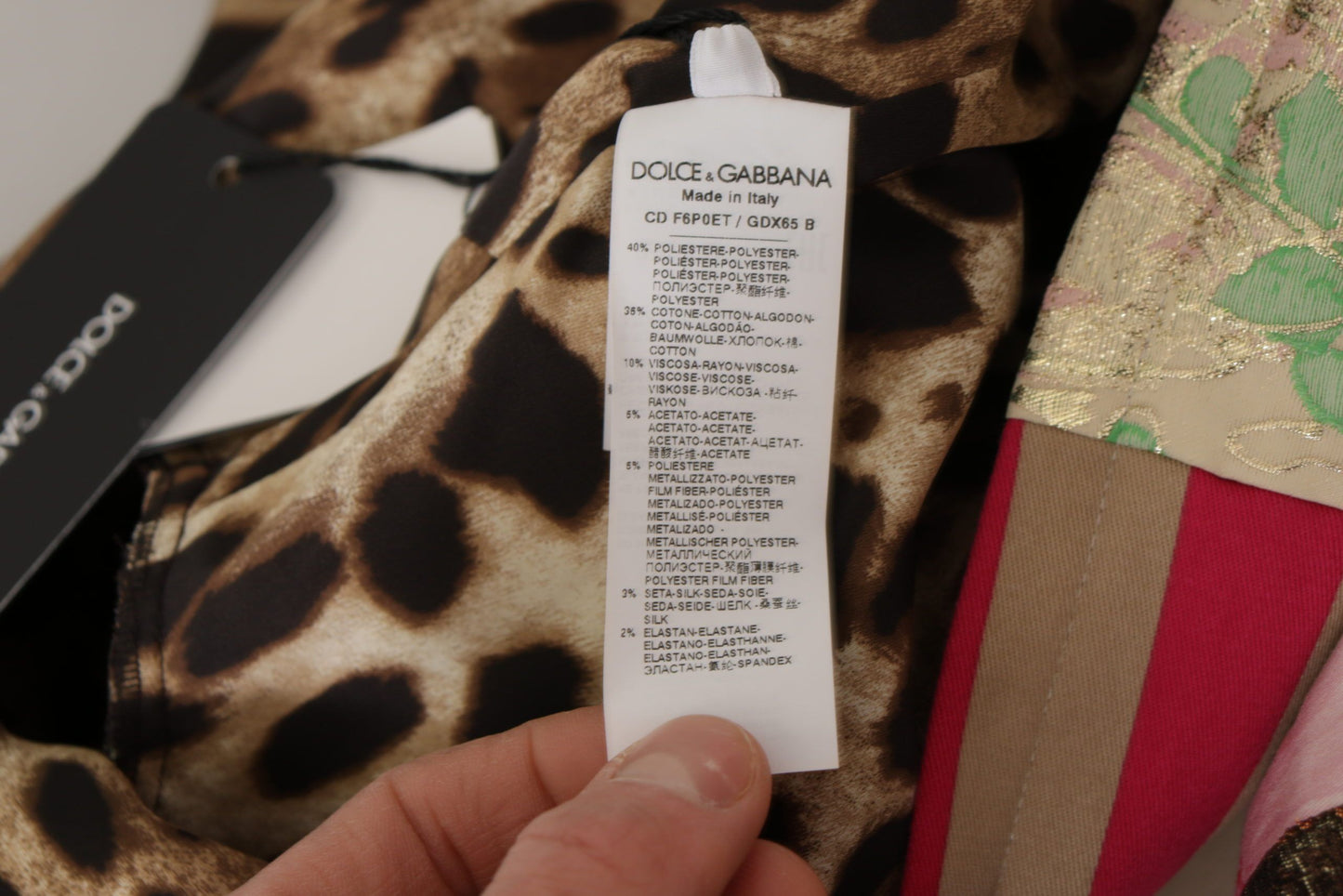 Dolce & Gabbana – Mehrfarbiges Minikleid aus Jquard mit Pachwork-Blumenmuster