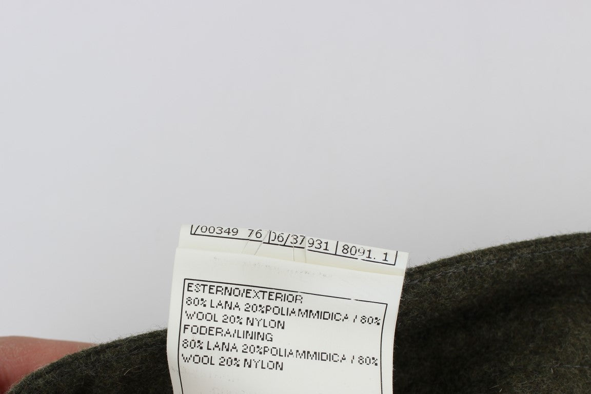 Ermanno Scervino Grüne Wollmischung mit lockerer Passform. Cargohose