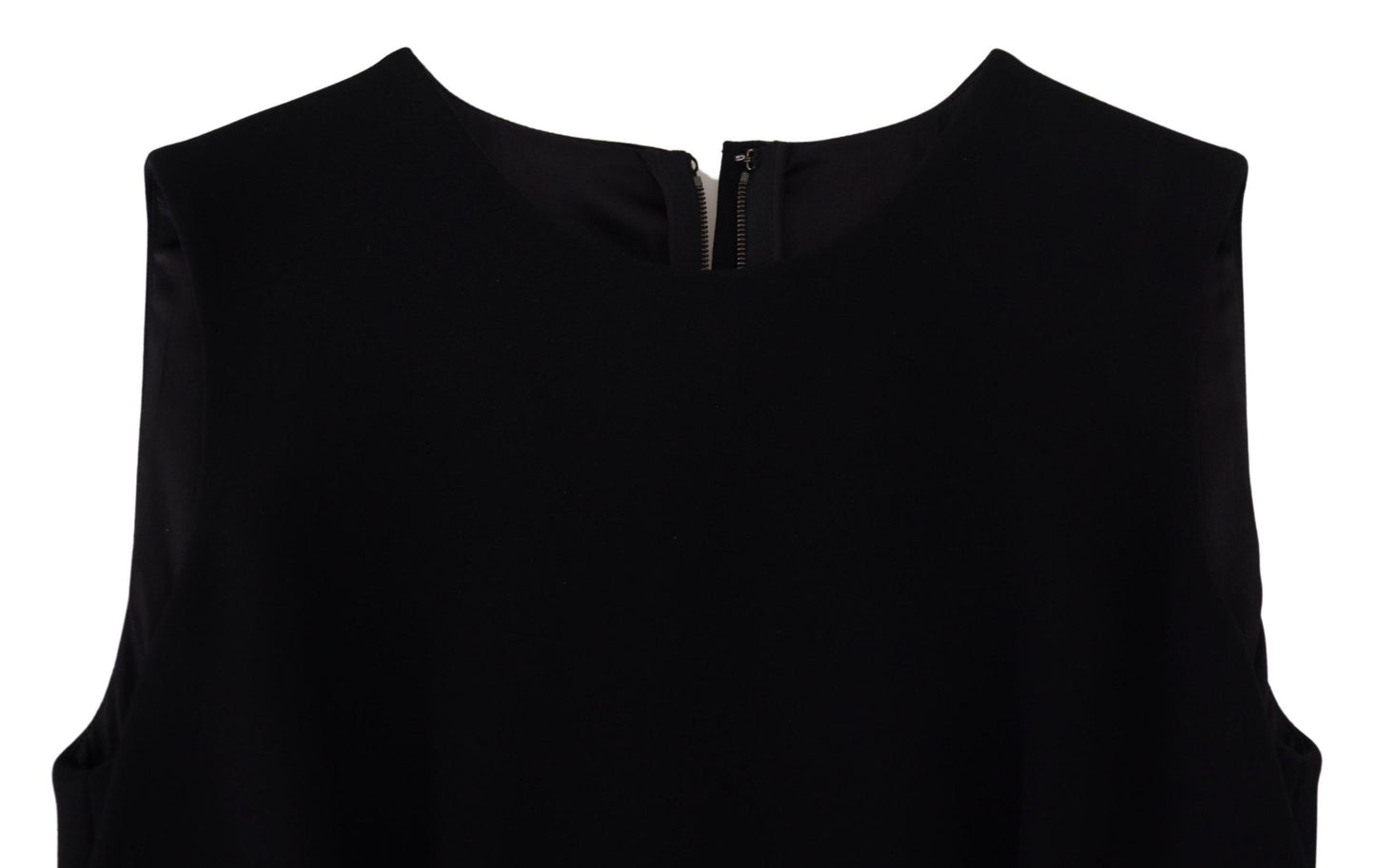 Dolce & Gabbana Schwarzes Etuikleid aus ausgestelltem Viskosekleid
