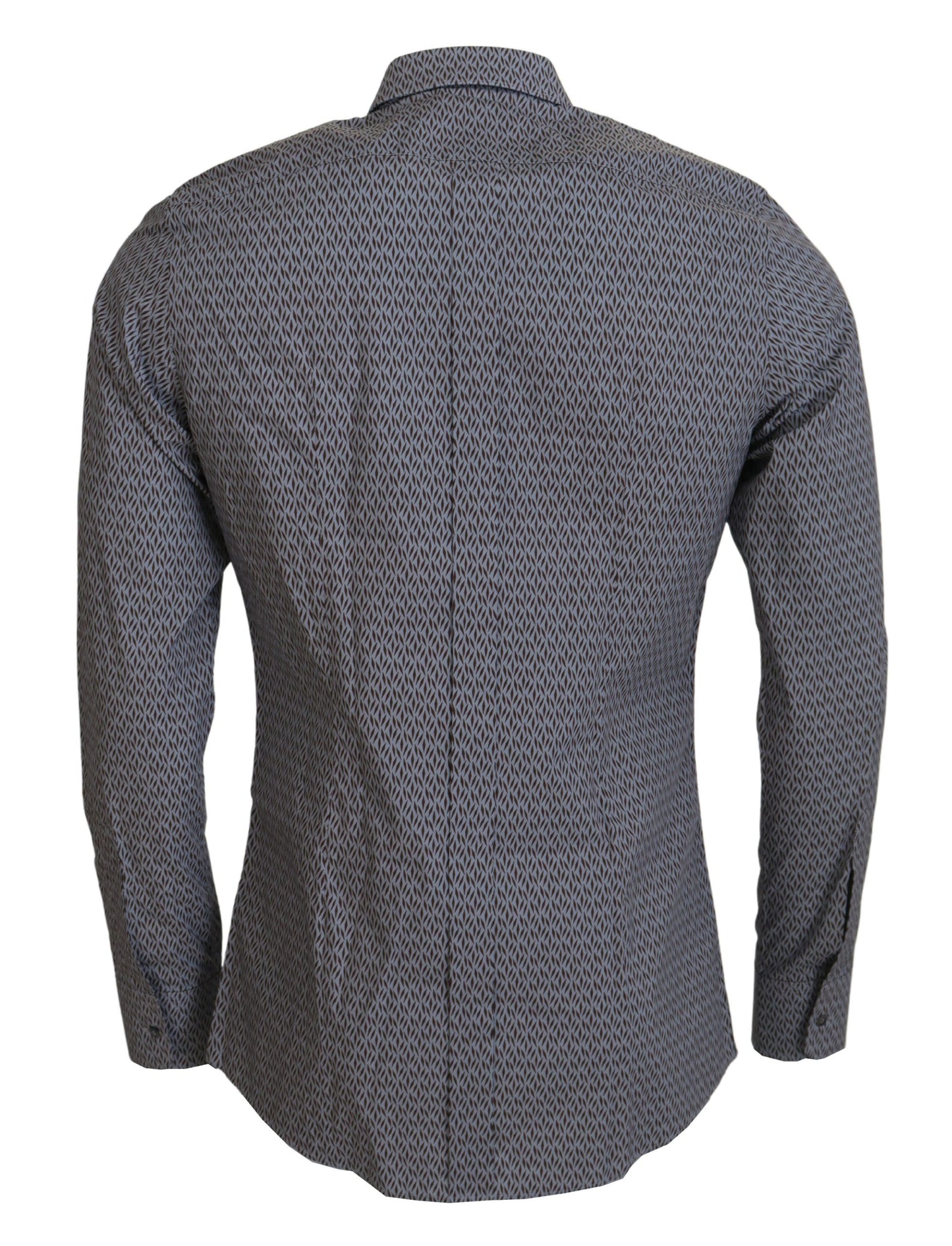 Dolce & Gabbana Grau Braun GOLD Slim Fit Formelles Hemd