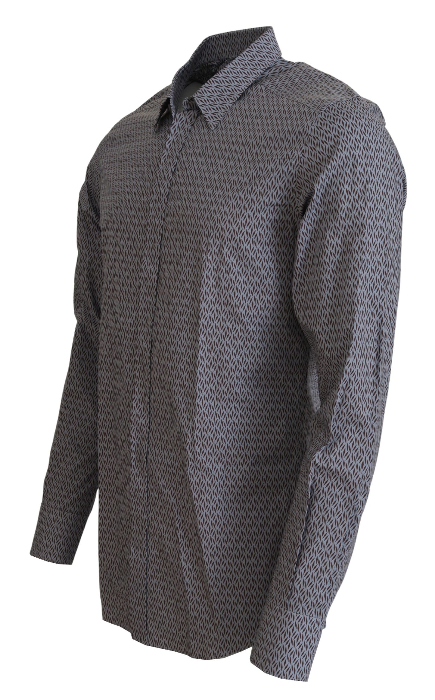 Dolce & Gabbana Grau Braun GOLD Slim Fit Formelles Hemd