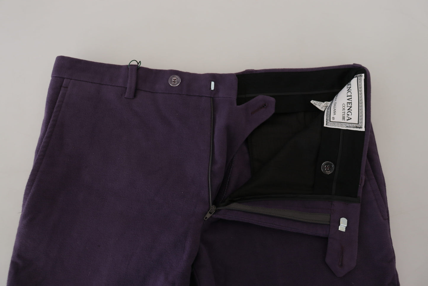 BENCIVENGA Lila Herrenhose aus reiner Baumwolle mit konischer Passform