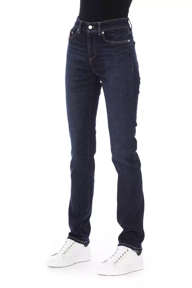 Baldinini Trend Blaue Damenjeans aus Baumwolle