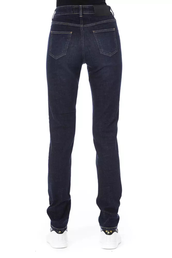 Baldinini Trend Blaue Damenjeans aus Baumwolle