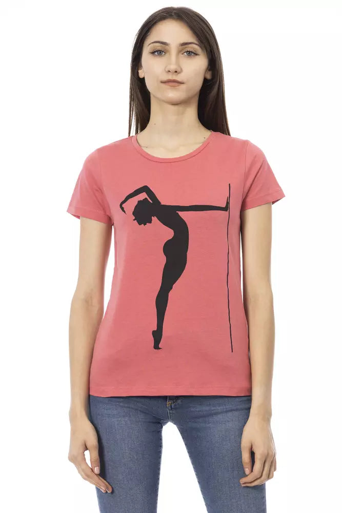 Trussardi Action Mehrfarbiges Damen-T-Shirt aus Baumwolle