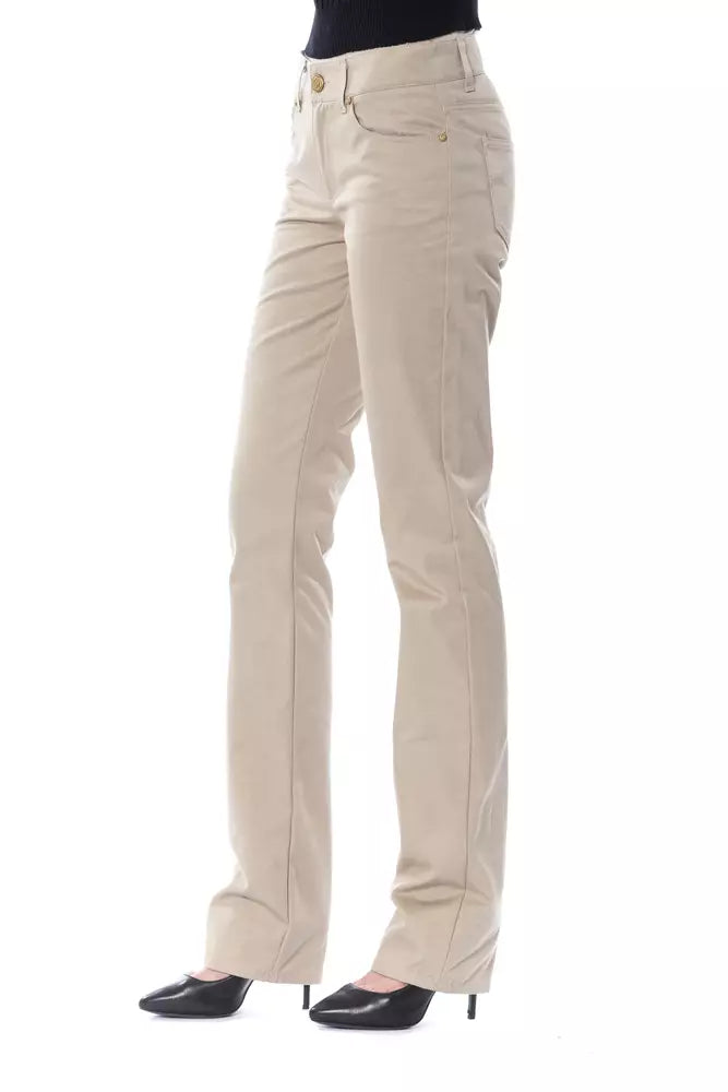 BYBLOS Beige Baumwollhose für Damen