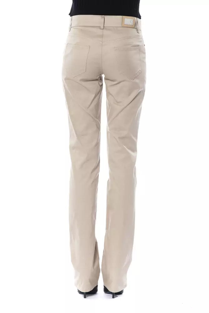 BYBLOS Beige Baumwollhose für Damen