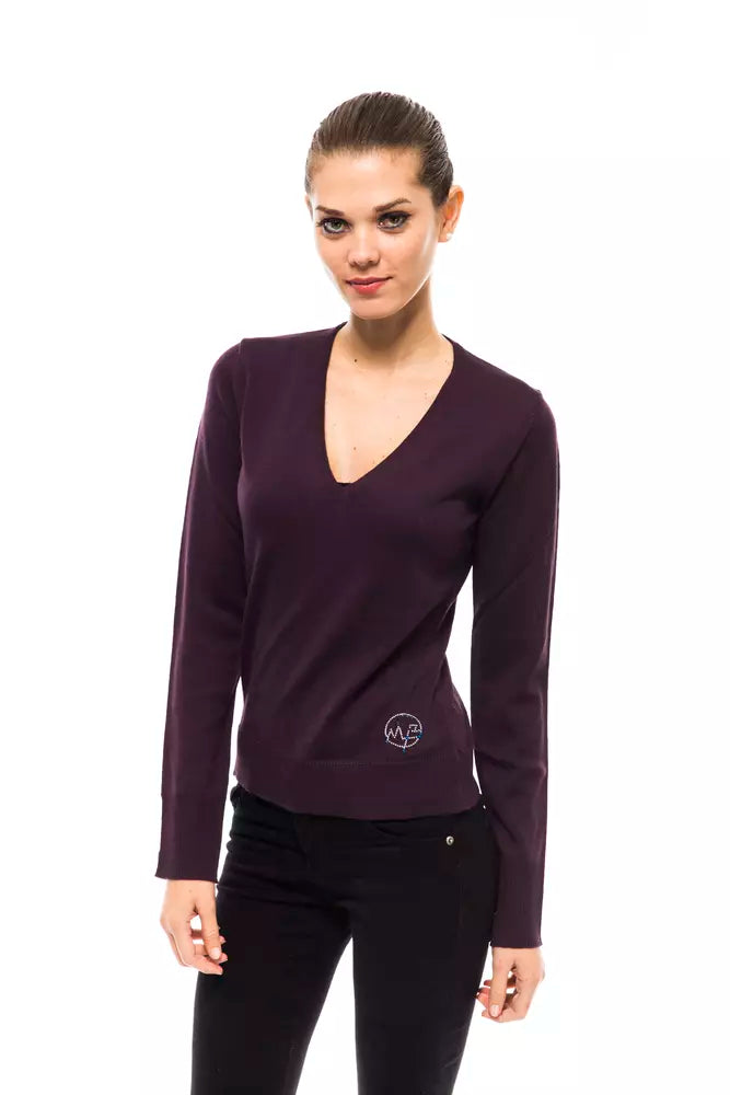 Montana Blau Lila Wolle Damen Pullover