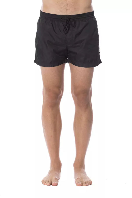 Roberto Cavalli Sport Herren-Badehose aus schwarzem Polyester