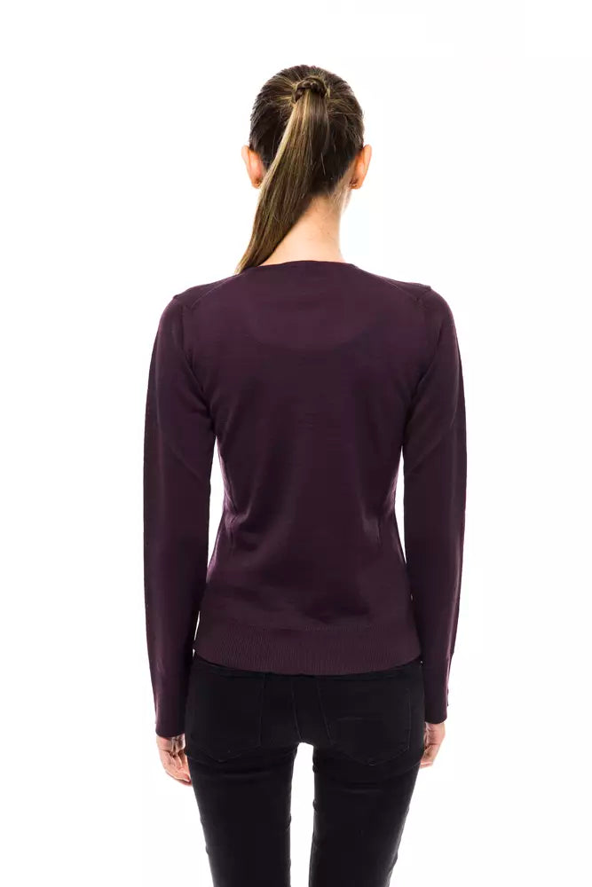 Montana Blau Lila Wolle Damen Pullover