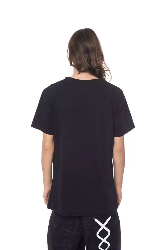 Nicolo Tonetto Schwarzes Herren-T-Shirt aus Baumwolle
