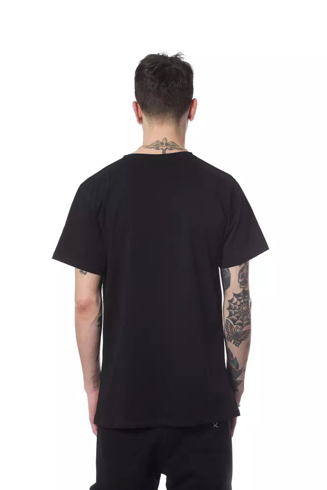 Nicolo Tonetto Schwarzes Herren-T-Shirt aus Baumwolle