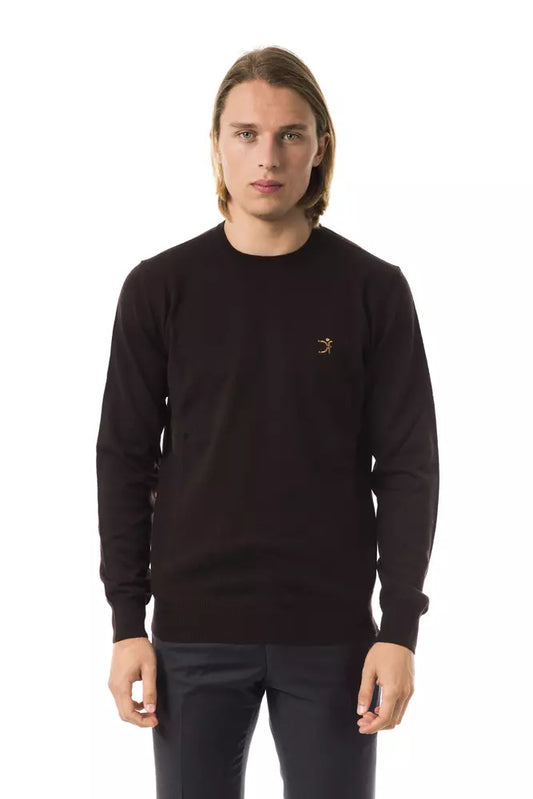 Brauner Herrenpullover aus Merinowolle von Uominitaliani