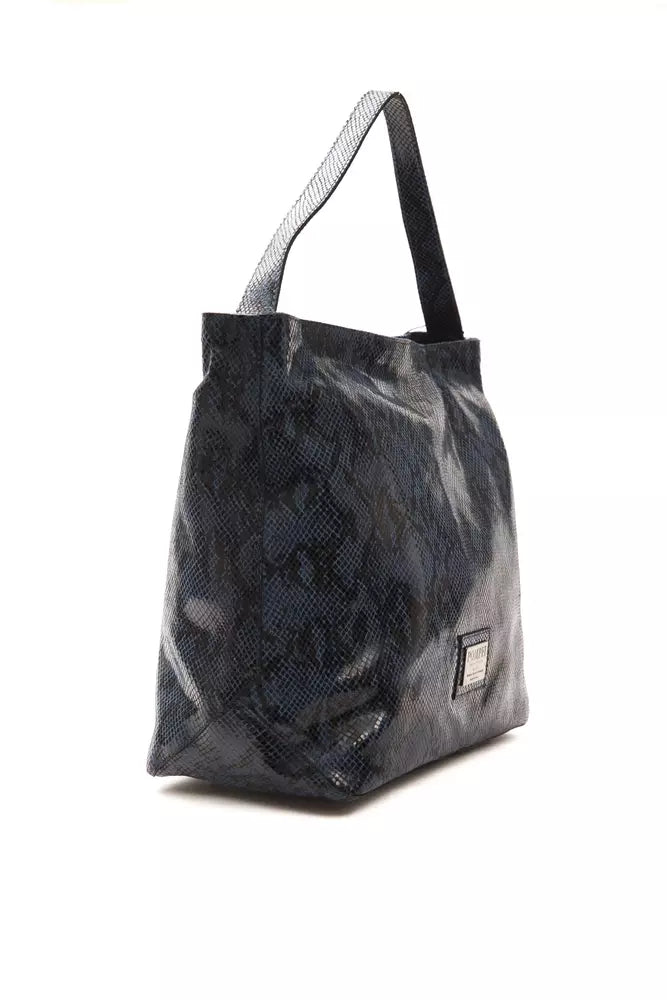 Pompeii Donatella Blaue Leder Damen Umhängetasche