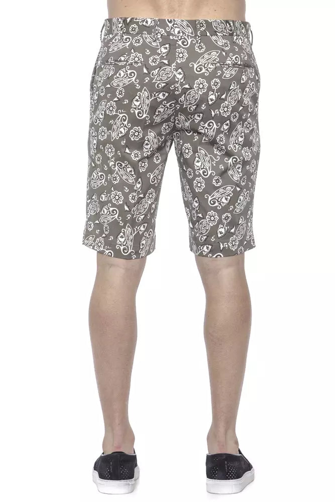 PT Torino Herren-Bermudashorts aus grüner Baumwolle
