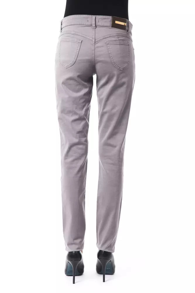 BYBLOS Graue Baumwollhose für Damen