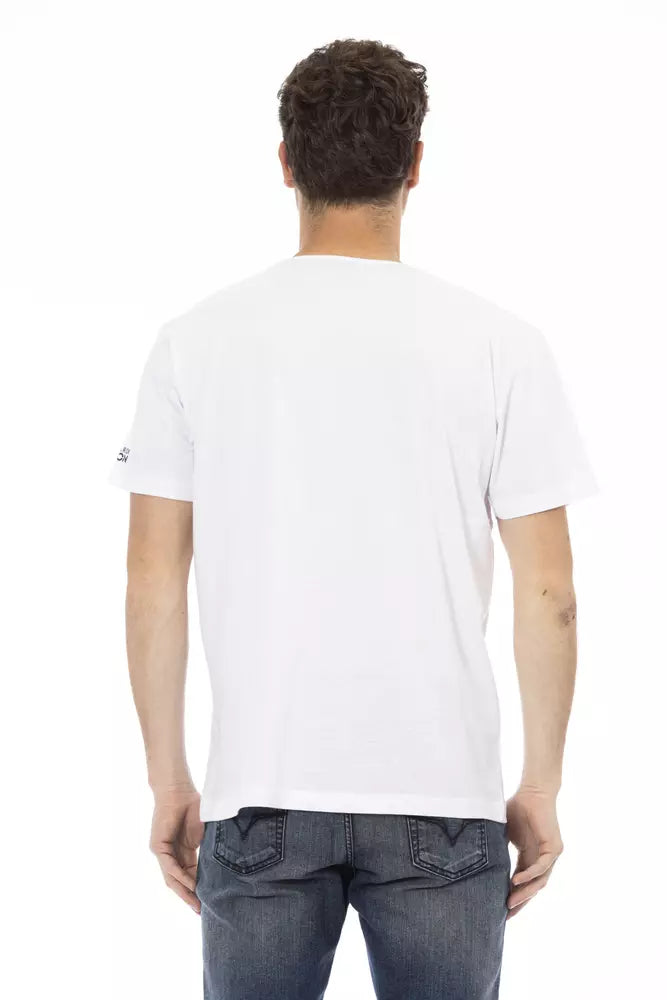 Trussardi Action Weißes Baumwoll-T-Shirt für Herren