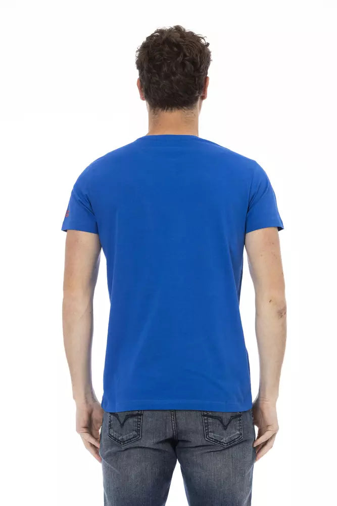 Trussardi Action Herren-T-Shirt aus blauer Baumwolle