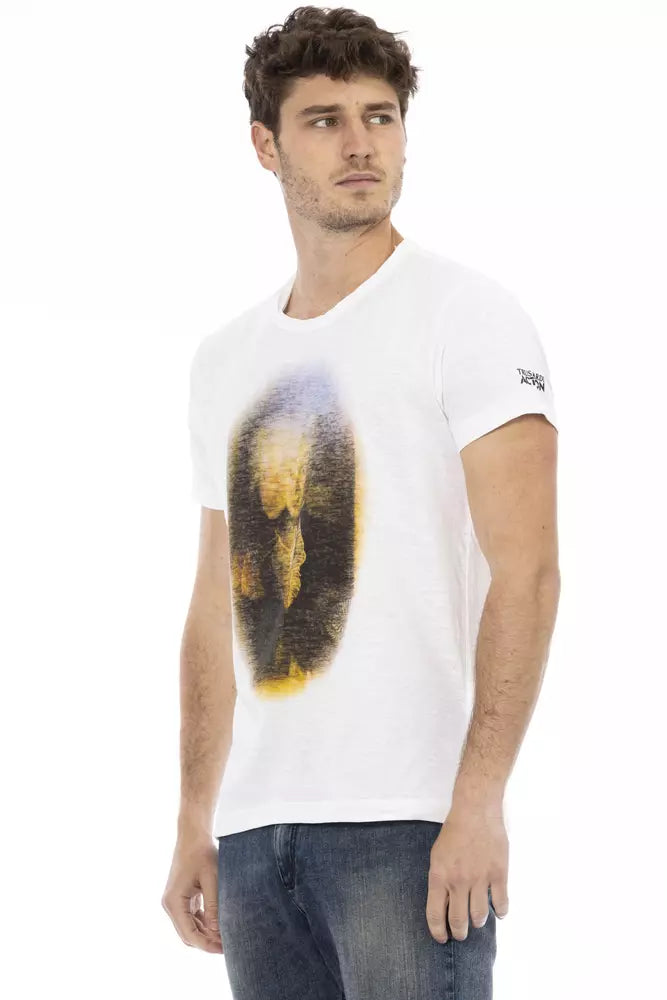 Trussardi Action Weißes Baumwoll-T-Shirt für Herren