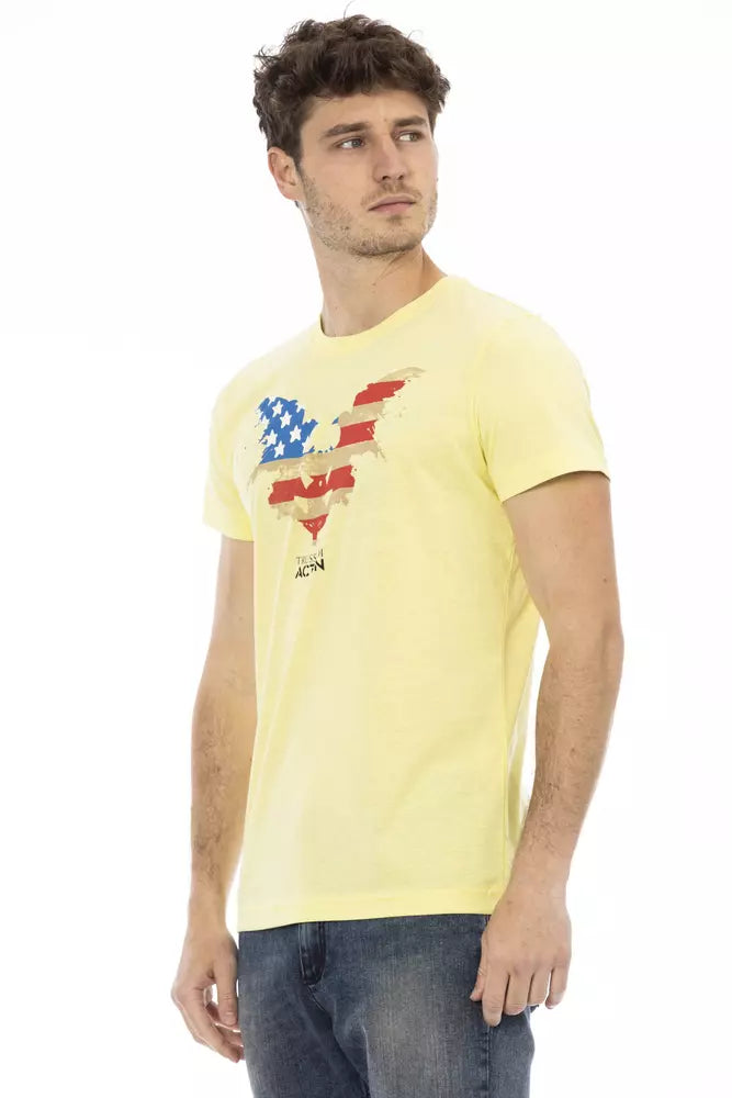 Trussardi Action Gelbes Baumwoll-T-Shirt für Herren