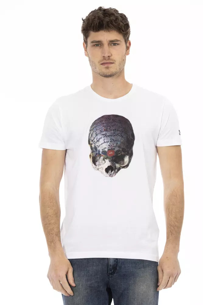 Trussardi Action Herren-T-Shirt aus weißer Baumwolle