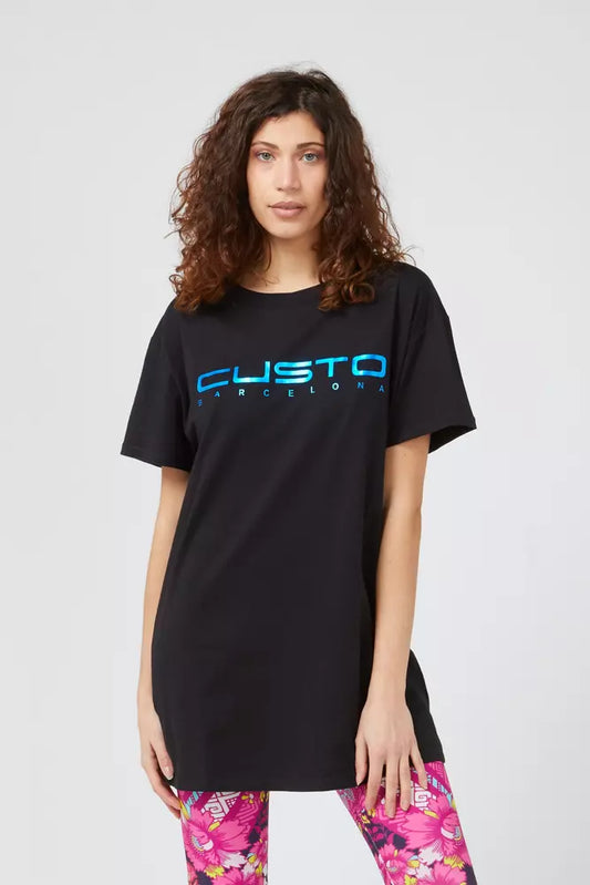 Custo Barcelona Damen T-Shirt aus blauer Baumwolle