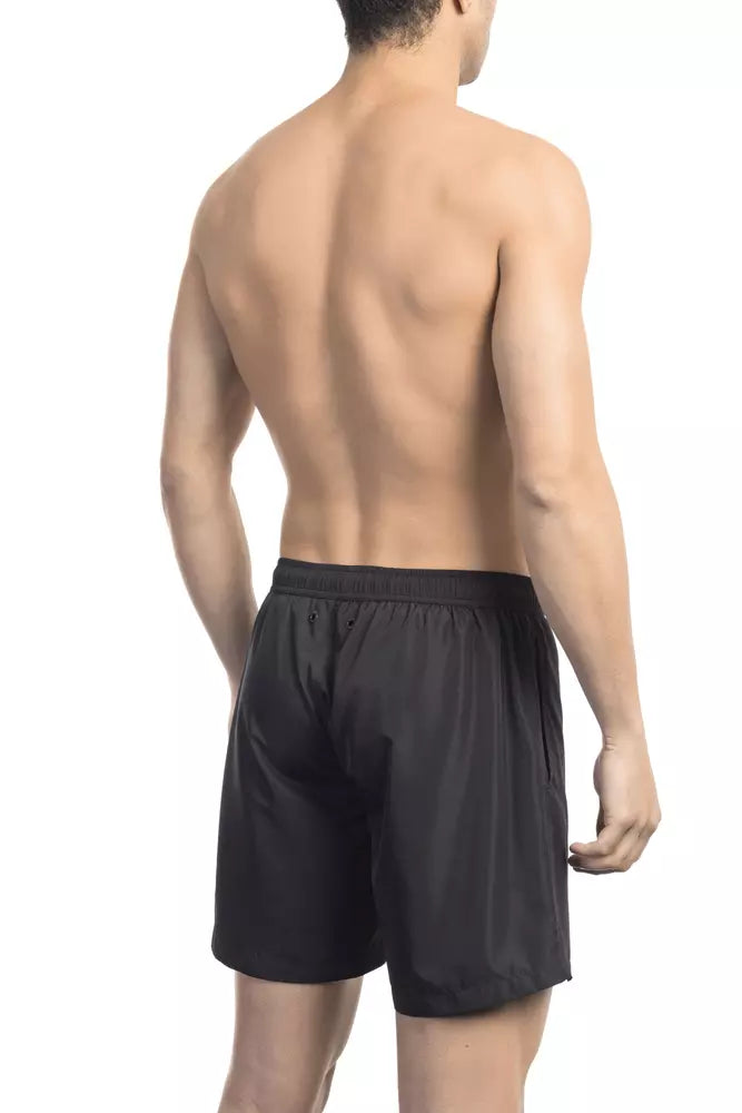 Bikkembergs Herren-Badeshorts aus schwarzem Polyester